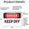 Signmission Keep Off, 7 in W x Rectangle, Vinyl Decal OS-2PACK-DS-D-57-L-2499 - alternate 5